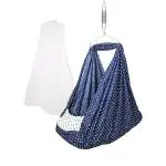 beetot New Born Baby Swing Cradle (jhula) | Cradle Cloth with Removable Mattress Bed, Mosquito net, Spring and Triangle Hanger | Weight Capacity up to 20kg | Age from 0-12 Months (Navy Blue)