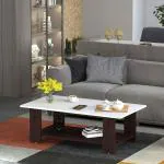 Tuffy Engineered Wood Coffee Table/Centre Table/Tea Table for Living Room (Wenge/White, Matte Finsh) D.I.Y