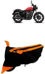 RONISH Two Wheeler Cover for Royal Enfield (Thunderbird 350, Black, Orange)