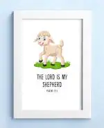 Elben Creatives: The Lord is my Shepherd - Psalm 23:1 Kids Bible Verses Frame/Christian Gift Children Photo Frame(42x30cm)