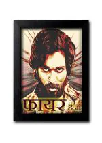 Blue Nexus Movies Pushpa Allu Arjun Wall Poster with Wall Frame Room Art Painting Collection A4 size 10x13