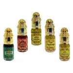 Indra Sugandh Bhandar Attar Ruh Khus, Musk Heena, Kesar Chandan, Har Shringar, Nag Champa Perfume, 3 Ml Each (Set Of 5)