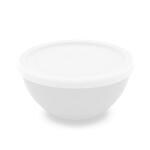 Jaycee Microwave Safe And BPA Free White Round Virgin Plastic Multipurpose Bowl With Lid - 300 Ml