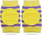 Ineffable Knee Pads for Crawling Anti-Slip Padded Stretchable Elastic Cotton Soft Knee Cap Yellow Baby Knee Pads