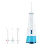 Dr. Odin FC-2631 Oral irrigator for Teeth Cleaning and Flossing | Waterproof IPX7| Ensures 360 degree nose rotator |Pressure Settings | 300 ml Reservoir Capacity with Light | 2 Minute Smart Timer (White & Blue)