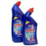 Sona Plus Original Disinfectant Toilet Cleaner Liquid | PACK OF 2 (1000ML+500ML) | Kills 99.9% Germs, Removes Tough Yellow Stains & Limescale | Thick Gel Formula