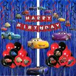 Party Propz Multicolor Foil, Latex, Paper Car Theme Birthday Decoration (Set Of 47)