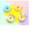 SHANAYA Pencil Eraser for Kids Cute Animal Donut Erasers Set Return Gifts for Girls Boys Kids Children Stationary School Items (Set of 4)
