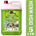 BLISS & BLUSH Dishwash Liquid 5 Liter Green Fast Cleansing&Antimicrobial Action With Long-Lasting Hygienic&Refreshing