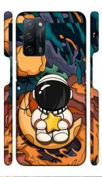 YAPZONE | Colorful Space Guy Cartoon | Designer Printed Hard Back Cover for Oppo A55 / A55 5G / Oppo A55s Premium & Attractive Case for Your Smartphone