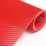 Purav Light 4 x 8 Feet Anti Skid Rubber Mat for Indoor & Outdoor Use, Doormat, Bathmat, Shower Mat, Carpet Rug, Rainmat, Swimming Pool - Red