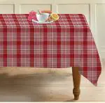 Airwill Multicolor Plaid Cotton 8 Seater Rectangular Table Cloth (140 x 240 cm)