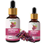 Nature Glow Herbal Grapeseed Facial Oil -Eliminates Wrinkles, Scares, Acne, Blemishes, Dry & Oily Patches , Moisturizing & Brightening Formula with Natural Vitamins - ( 15+30) ML