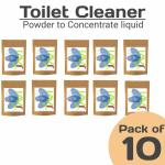 JAVI Toilet Cleaner | 500 ml each |45Gm Pack of 10 (Powder to Concentrate Liquid)