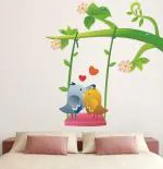 Lanstick Vinyl Multicolor Lord Krishna With Flute Wall Self Adhesive Wall Sticker 30 inch