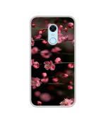 Casotec Pink Flowers Design Printed Silicon Soft TPU Back Case Cover for Mi Redmi Note 5