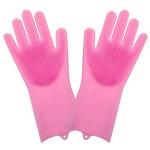 ShopiMoz Appliances Silicone Cleaning Gloves Magic Silicone Dish Washing Gloves Easy Household Silicone Scrubber Rubber Cleaning Gloves
