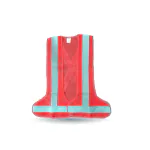 Robustt Polyster Fabric Orange Reflective Safety Jacket|Safety Coat with Velcro Clousure for Traffic,Sports,Construction Site (Pack of 5)