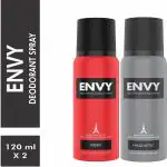 ENVY Fiery & Magnetic Deo Combo Body Spray Deodorant Spray - For Men (240 ml, Pack of 2)