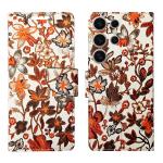 A D Enterprises Orange Pattern Flip Cover for Samsung S24 Ultra 5G | Magnetic Case | Shock Absorbent | Flip Cover Samsung S24 Ultra 5G