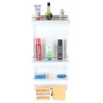 Cipla Plast Arrow White Plastic Bathroom Cabinet Shelf 61x30x13 cm
