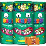 Kidsy Vegetables & Fruits Gummies for Kids, Chewable Gummies, No Gelatin, For Daily Nourishment, 30 (Mixed Fruit Flavoured) Gummies (Pack Of 3)