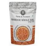 FARM & FARMERS 100 % Natural Premium Quality Masoor Whole Sabut Daal - (1kg)