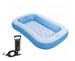 Intex Inflatable Rectangle Blue Bath Tub Kiddie Pool for Kids (65.5