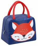 WEEL ZONE Orange Fox Portable Insulated Lunch Bags Thermal Cooler Tote Bag Picnic Organizer Portable and Reusable Lunch Bag for Women Work, Student, Kids, Lunch Box