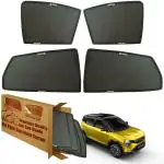 WolkomHome Car Window Sun Shade Protector Curtains Set of 4 pc for xuv 3xo