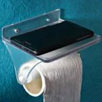 Grazia Clear Acrylic Toilet Paper Holder 13 x 8 x 8 cm