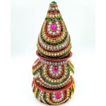 ANSHEZ Handicraft Coconut Kalash Set for Pooja | Multi-Purpose Mangal Kalash/Lota (Multicolor)