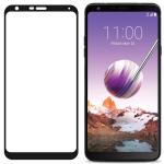 Lustree LG Q Stylus Black Glass Scratch Proof and Bubble Free Screen Protector with Dry and Wet Wipe - 18 x 5 cm