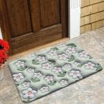 Dakshya Industries 3D Printed Rectangle Non-Slip Colorful Rubber Door Mats WaterProof Bathmat Heavy Duty Anti slip Mat For Entry Areas Home/ Kitchen/Office/ Floor (60x40 CM ) Grey