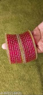 VIBRANCE Rain Drops with border Bangles for Girls, Women and Adults, light weight bangles (Packing of 12 bangles) (2.6)