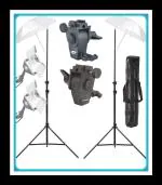 VTS Sungun Video Light Stand kit Combo for Photo-Video Digital Photography Lighting Set Setup for Outdoor and Studio with Stand Tripod Carry Case Bag(Combo Set)