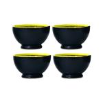 Caffeine Black Stoneware Serving Bowl (Set Of 4pc)