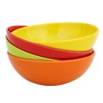 Super 99 Melamine Mixing & Serving Bowls Set of 4 | BPA Free & Dishwasher Safe | Perfect for Serving Snacks, Soup, Salad | Daily Use Bowls for Home Office Restaurant (700ml, Multicolour)