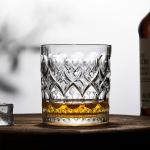 Nimika Juice and Whisky Glasses Old Fashioned Whiskey Glass, Rotating Rock Glass Drinking Bourbon Whisky , Cocktails , Cognac , Rum , Vodka 300 ML (Pack Of 6)