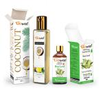 GO WOO Pack of 2 Bay Leaf Essential Oil and Coconut Carrier Oil - 100% Natural Oil For Hair Growth