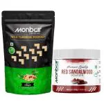 MONBAIR Wild Turmeric Powder and Red Sandalwood Powder Combo Face Pack (100g Each) | 100% Pure, Natural No Chemical | Suitable for all Skin Type