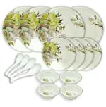 Inpro Melamine Dinner Set 16 Pcs (4 Full Plate, 4 Half Plate, 4 Bowl, 4 Spoon).Elevate your dining experience with our exquisite 16-Piece Melamine Dinner Set-Melamine dinnerware-Melamine tableware