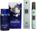 DSP Hearts Blue And Girl 1500 Shots Eau De Parfum For Men And Women - 145 ml, 2 Pc