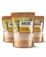 Aazol Unpolished Indrayani Rice 3kg (1Kg x 3packs) | Unique Sticky Texture | Aromatic Native Variety | Hand Pounded Rice