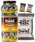 Swad Imli Candy Jar 500g (Khata Mitha Tamarind Masala) & Swad Original 50 Toffee Pack, 2 units