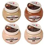 PINK PLUMS Coffee & Coconut Face Pack, Facial Gel, Massage Cream and Scrub For Face, Body With Vitamin-E, For Women and Men (All Skin Type) 250ml Each - Pack of 4, COMBO Offer