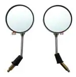 Mahabir Steel Body Silver Round Mirror For Scooter Activa 5G