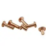 RELY (Pcs-100) Flat Head Copper Rivets Head Dia-2.5 mm x Length-6 mm | Solid Copper Rivets, Flat Head Copper Rivets