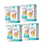 Mateo Rashfree Cream | No More Rash Works Great On Baby's Bum | Dermatologically Tested PH 5.5 | White | Diaper Rash Cream or Nappy Cream for Babies With Soothing Relief, 60g (Pack of 4)