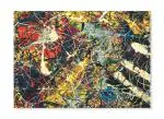 Tamatina Multicolor Jackson Pollock Art Number 17A Modern Dripped Canvas Painting - 24X18 Inch